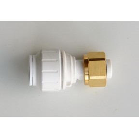 JG Speedfit white push fit straight tap connector 